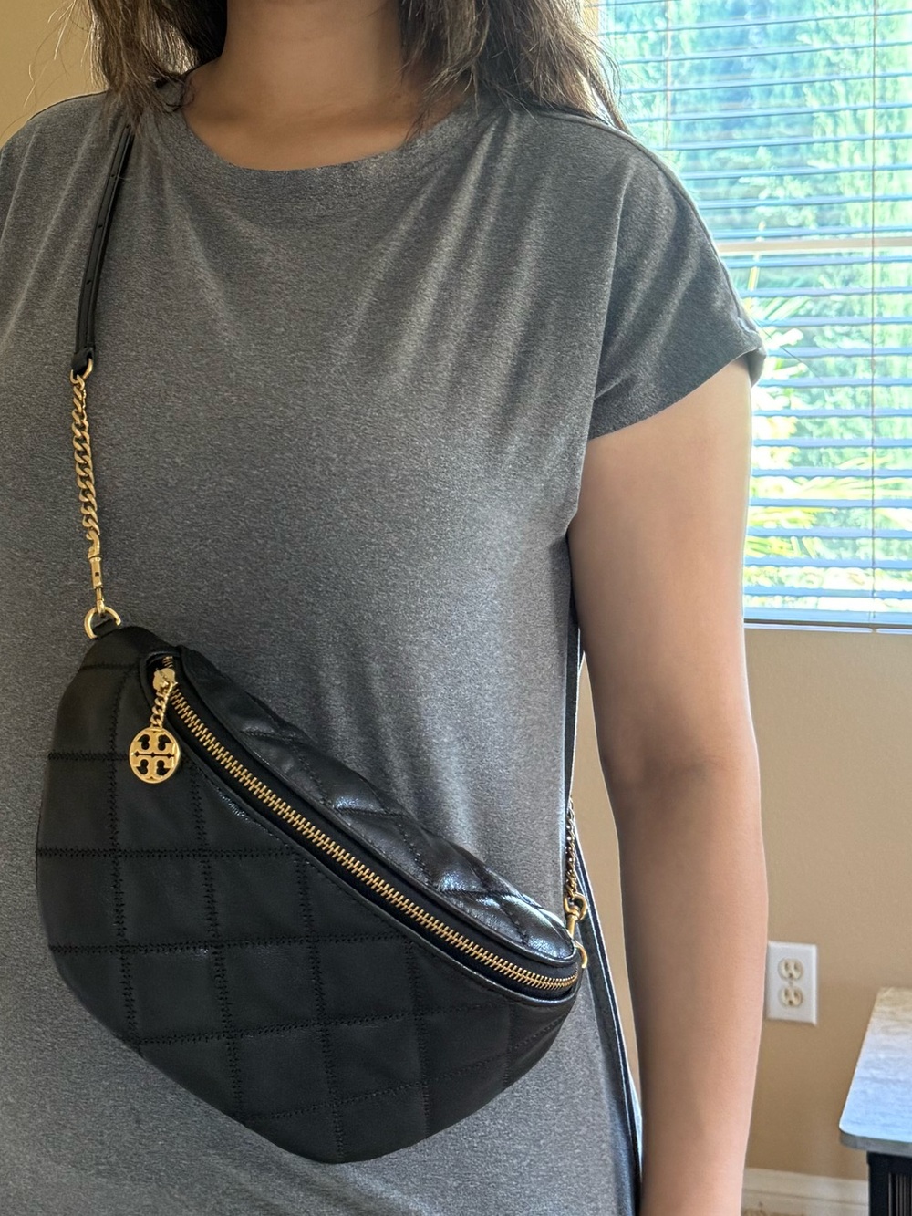 NWT Tory Burch Willa Belt Bag Leather Fanny Pack Crossbody in Black - Picture 12 of 14